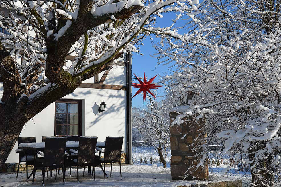 Winter im Ferienhaus Riesengebirge