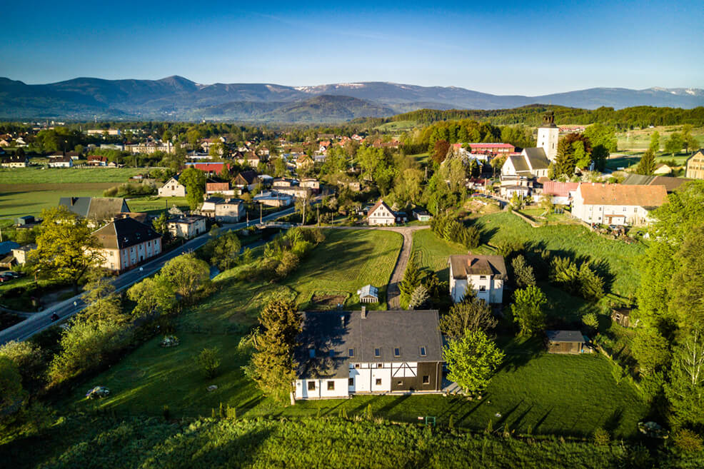 Ferienhaus mit Blick auf das Riesengebirge