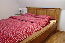 Doppelbett in der Ferienwohnung Doppelbett in der Ferienwohnung